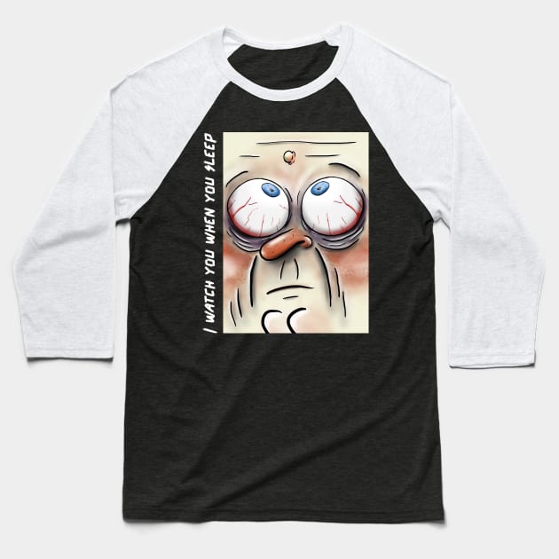 Pimple camera on forehead Baseball T-Shirt by John Byrne